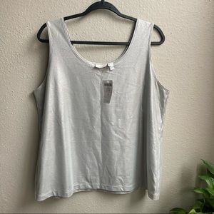 Chico’s|Silver Tank Top|Size 3=XL/16
